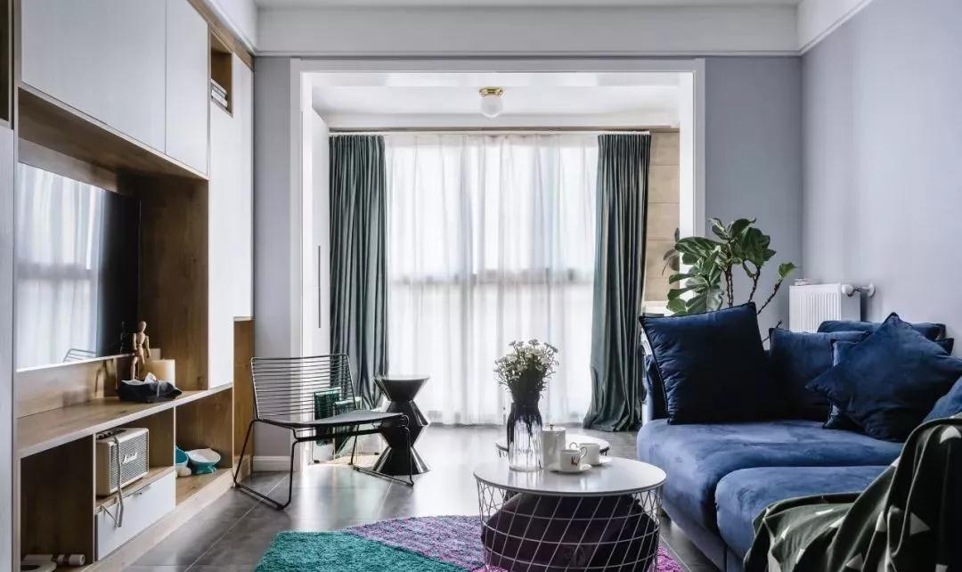 90㎡北欧个性风格装修，赤橙黄绿青蓝紫，勾勒七彩空间！