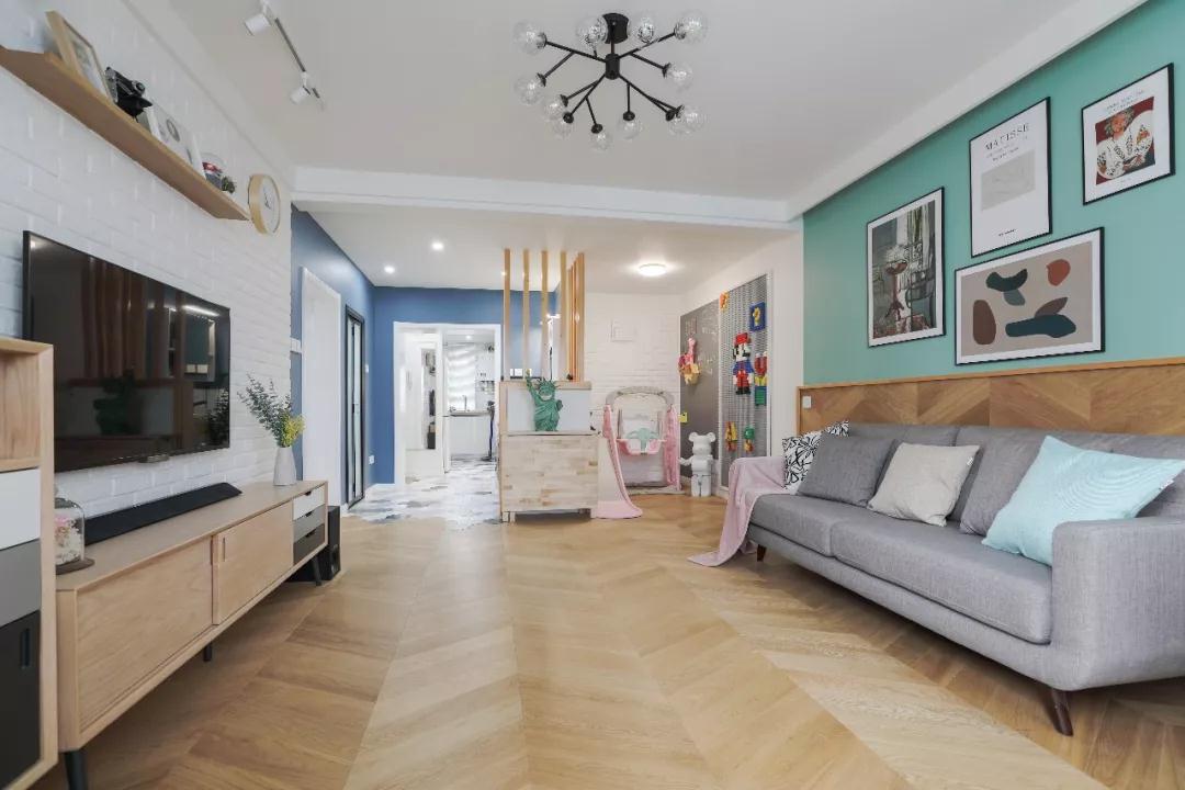 72㎡北欧风格装修，清新文艺，充满童趣的幸福小家！